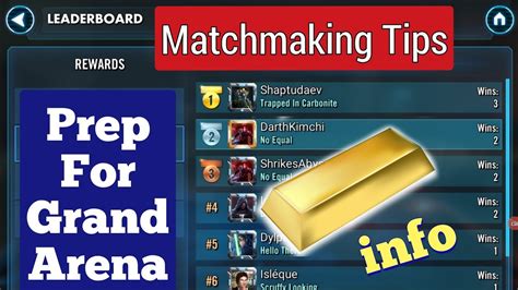 grand arena matchmaking swgoh