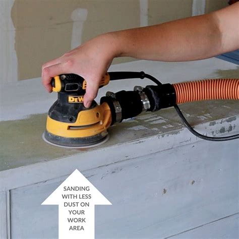 hook up orbital sander to shop vac