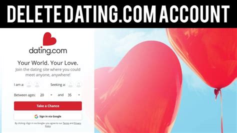 how to delete online dating account