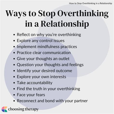 how to stop overthinking when dating