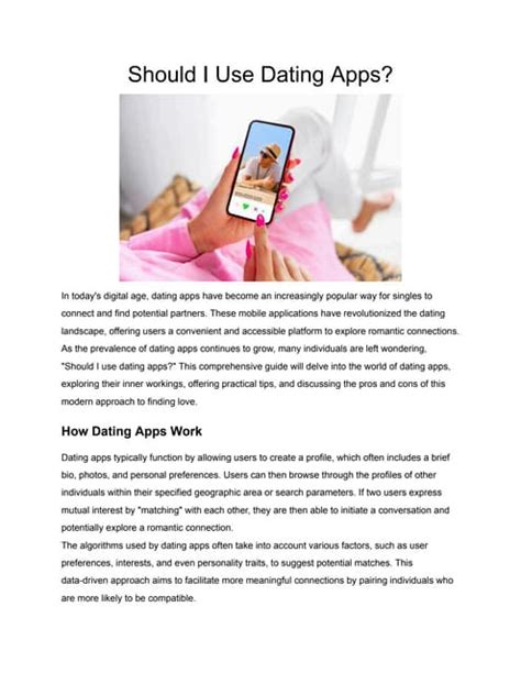 im 18 should i use a dating app