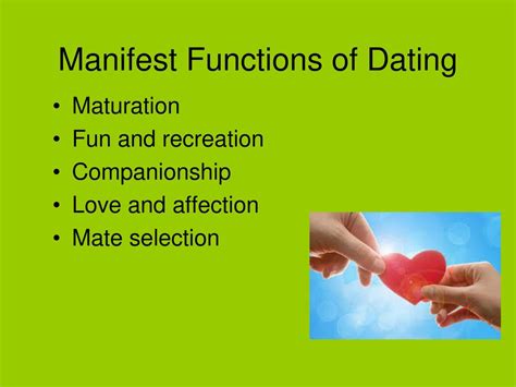 manifest function of dating