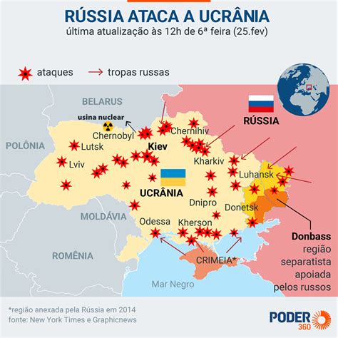 mapa da guerra na ucrania