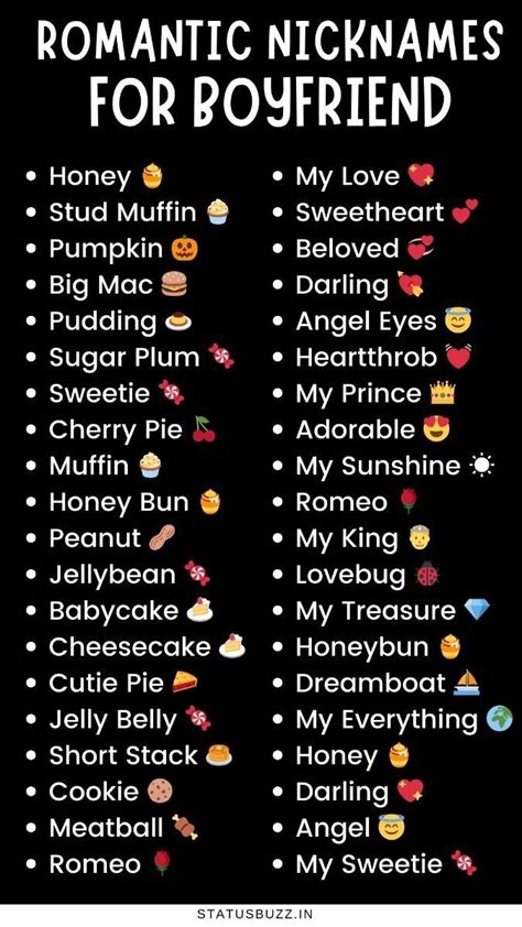 nicknames for someone you are dating
