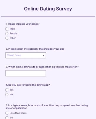 online dating surveys