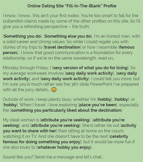 online dating what to write in your profile