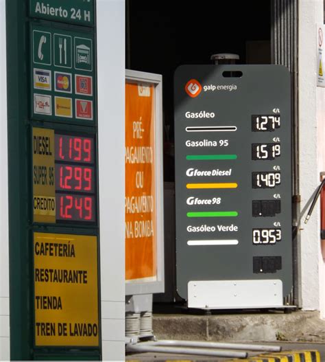 preço gasolina em espanha