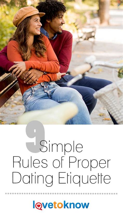 proper etiquette in dating