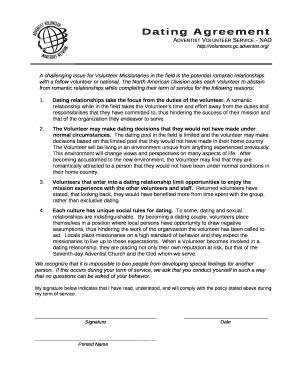 safe dating agreement