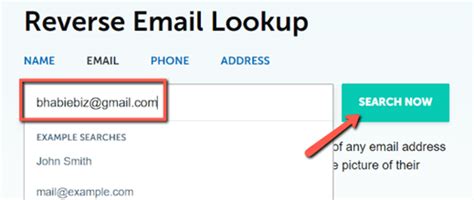 search dating sites using email
