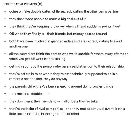 secret dating prompts