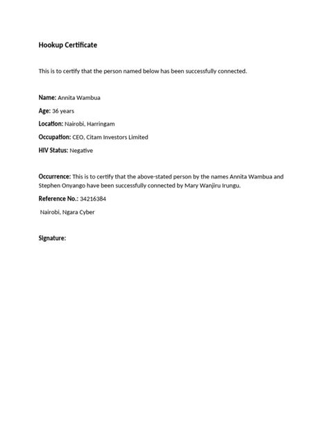 secured hookup certificate id