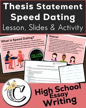 thesis statement speed dating
