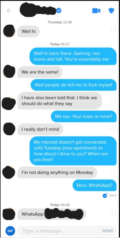 tinder hookup texts