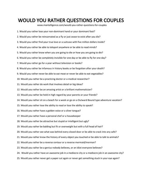 would you rather questions about dating