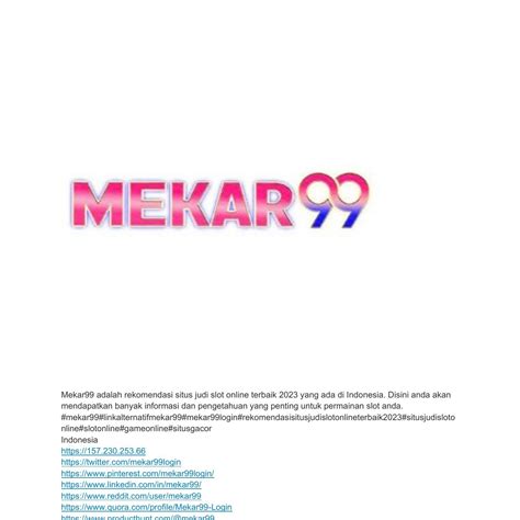 MEKAR99 Badan Usaha Resmi Slot Pg Berlisensi Dan MEKAR189 Login - MEKAR189 Login