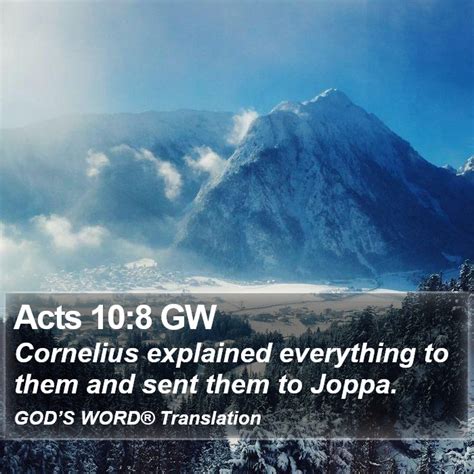 Acts 10 Gw Cornelius Has A Vision A Cornelius - Cornelius