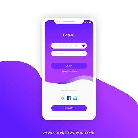 Download Login Mobile App Ui Kit Design Vector PEWE138 Login - PEWE138 Login