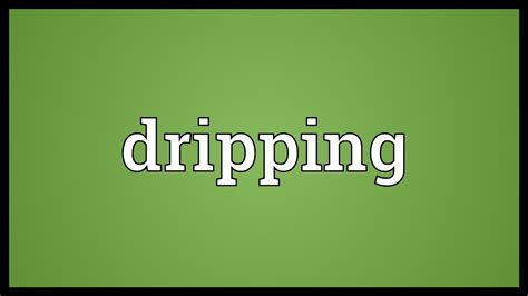 Dripping Definition Amp Meaning Dictionary Com Dripping - Dripping