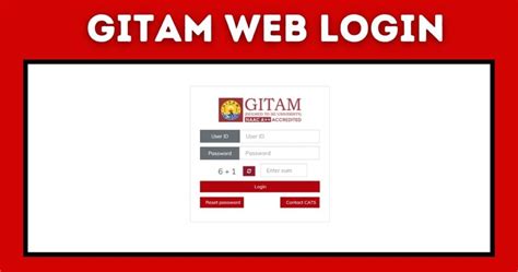 Gitam Web Login GITAR4D Login - GITAR4D Login