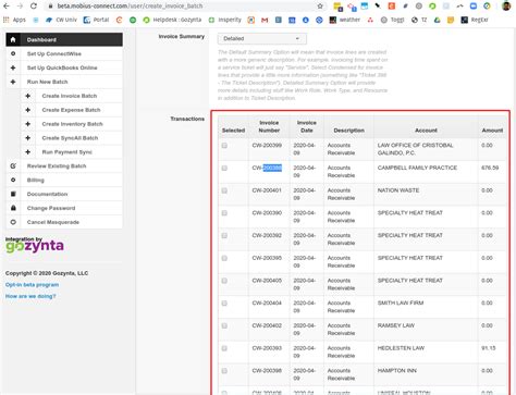 Gozynta Mobius Sync With Connectwise Qqturbo - Qqturbo