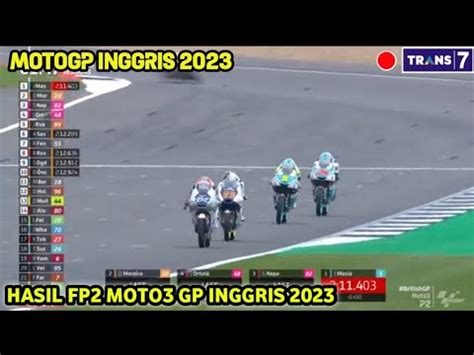 Hasil Latihan Bebas MOTO3 Inggris 2024 David Alonso BOLA86 - BOLA86