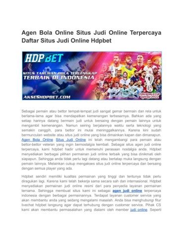 Hdpbet Daftar Login Agen Judi Parlay Terbesar Di Hdpbet - Hdpbet