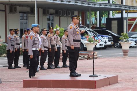 Kapolres Dumai Pimpin Apel Pergeseran Pasukan Pengamanan Personel Mmtangkas - Mmtangkas