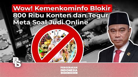 Kemenkominfo Blokir 800 Ribu Konten Judi Online Pada Judi KAME18 Online - Judi KAME18 Online
