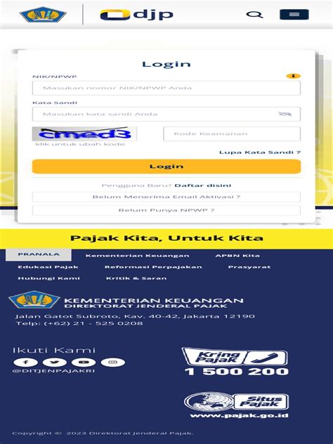 Login Direktorat Jenderal Pajak Singajp Login - Singajp Login