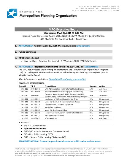 Mpo Board Agenda 3 26 2015 Mpo 188 - Mpo 188