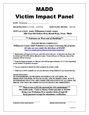 Online Madd Victim Impact Panel MADU4D Login - MADU4D Login
