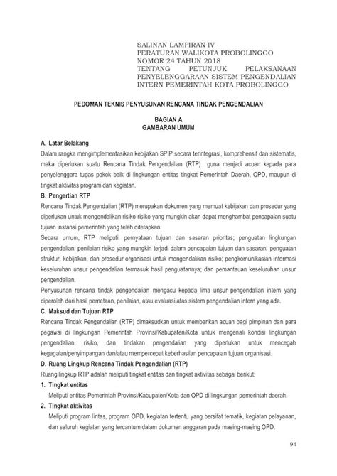 Pdf Pedoman Teknis Penyusunan Rencana Tindak Pengendalian Bagian Rtp - Rtp