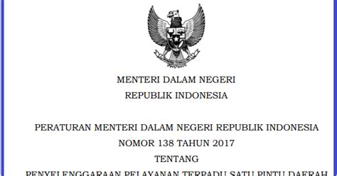 Permendagri No 138 Tahun 2017 Jdih Bpk Ri PERMEN138 - PERMEN138