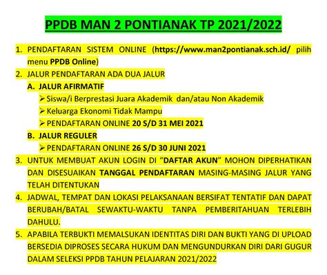 Ppdb Man 2 Pontianak Info Dprtoto - Dprtoto