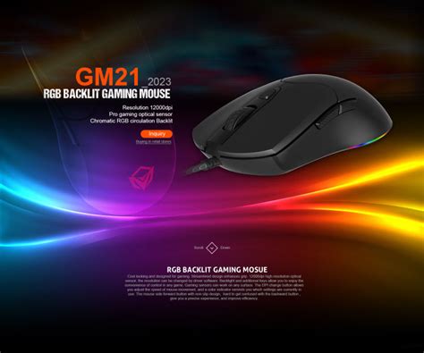 Rgb Backlit Gaming Mouse Meetion GM21 - GM21