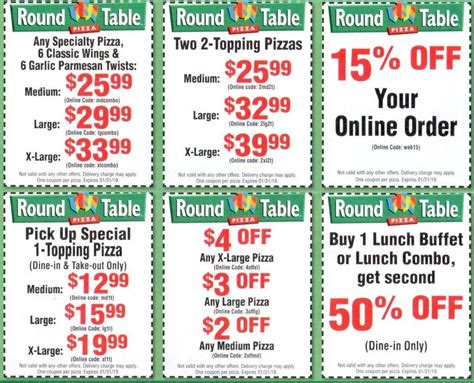 Round Table Pizza Coupon Deals In Auburn Chico Discount Rtp - Discount Rtp