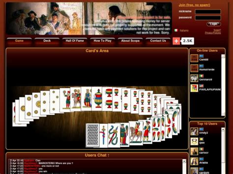 Scopacards Net Play Scopa Online With Your Friends Scopa - Scopa