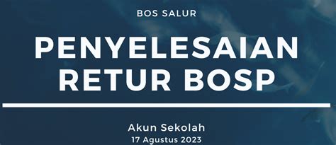 Sistem Informasi Bos Salur Bosjp - Bosjp