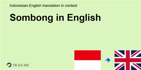 Sombong Translation In English Bab La SOMBONG4D - SOMBONG4D