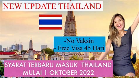 Syarat Terbaru Masuk Thailand Tak Perlu Isi Formulir Thailand Resmi - Thailand Resmi