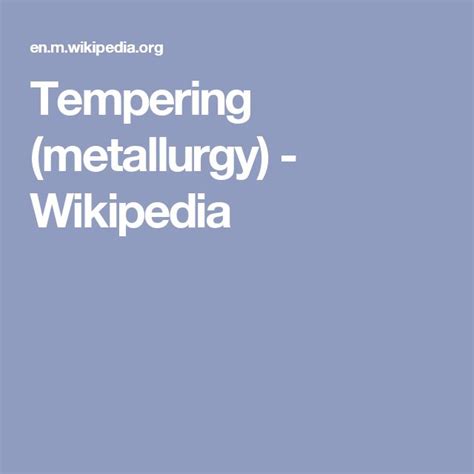 Tempering Metallurgy Wikipedia TEMPUR4D - TEMPUR4D