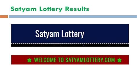 The Best Side Of Satyam Lottery CUAN138 Rtp - CUAN138 Rtp