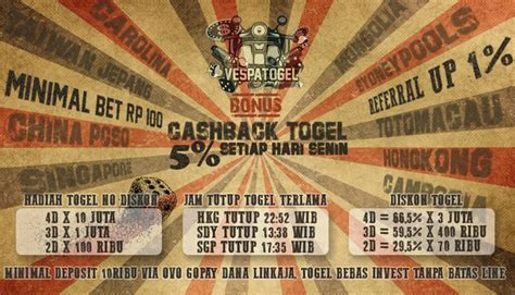 Vespatogel Bandar Agen Togel Online Jujur Amanah Dan Vespatogel - Vespatogel