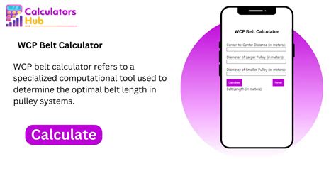 Wcp belt calculator 5, 25