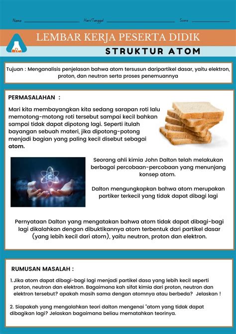 struktur atom kelas 10  Agustus 27, 2021