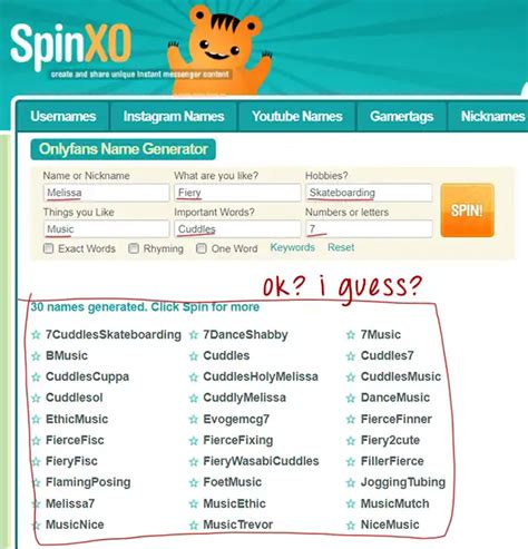 Preview 3 of Fans Username Generator Gb Onlyfans