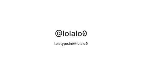 Lolalo0 content