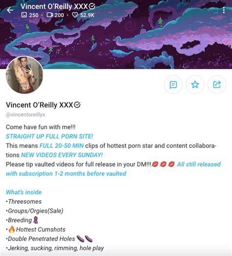 Vincentoreillyx OnlyFans channel