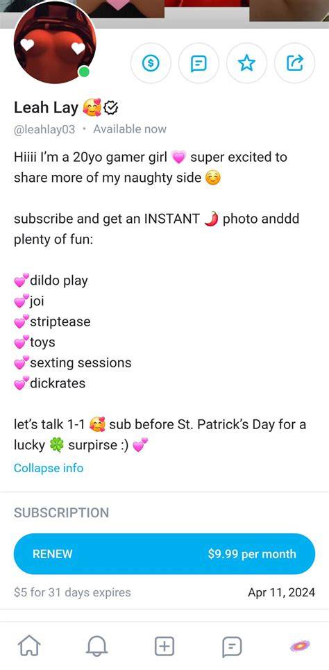 Leahlay03 OnlyFans channel